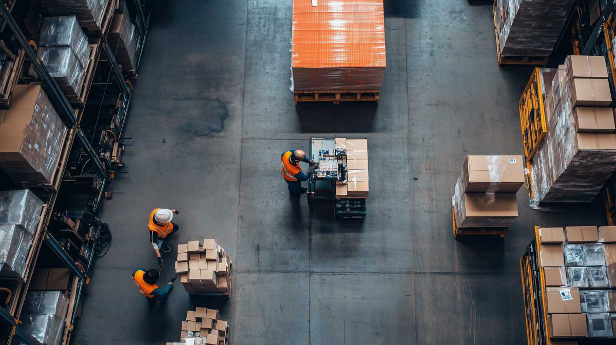 people working in a POS fulfilment warehouse